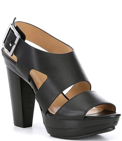 michael michael kors carla vachetta leather platform sandals|MICHAEL Michael Kors Women's Carla Platform Block Heel .